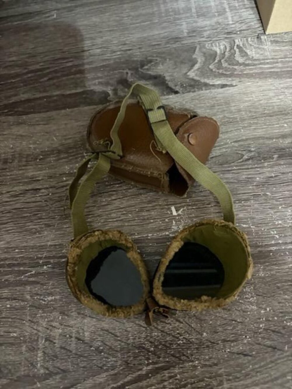 Original U.S. WWII Ski Troops Goggles With Case by Foster Grant - 10th Mountain